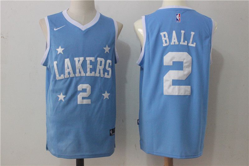 2017 Men Los Angeles Lakers #2 Ball light blue NBA Nike Jerseys->pittsburgh penguins->NHL Jersey